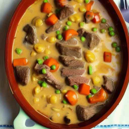 Beef and Vegetable Casserole with Creamy Sauce