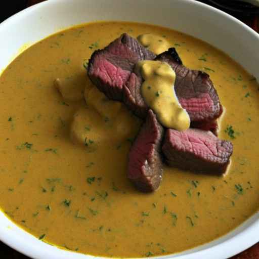 Beef in Creamy Mustard Sauce