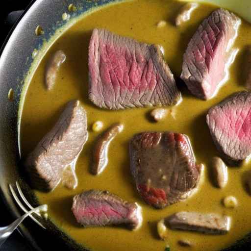 Beef in Creamy Wine Sauce