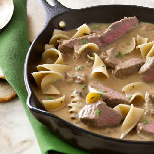 Beef Stroganoff with Asiago