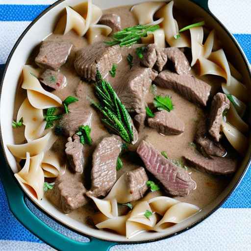 Beef Stroganoff with Bay Leaves