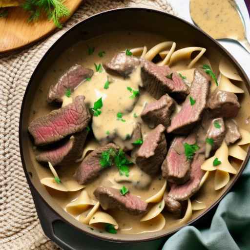 Beef Stroganoff with Dijon Mustard