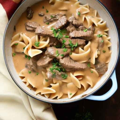 Beef Stroganoff with Parmesan