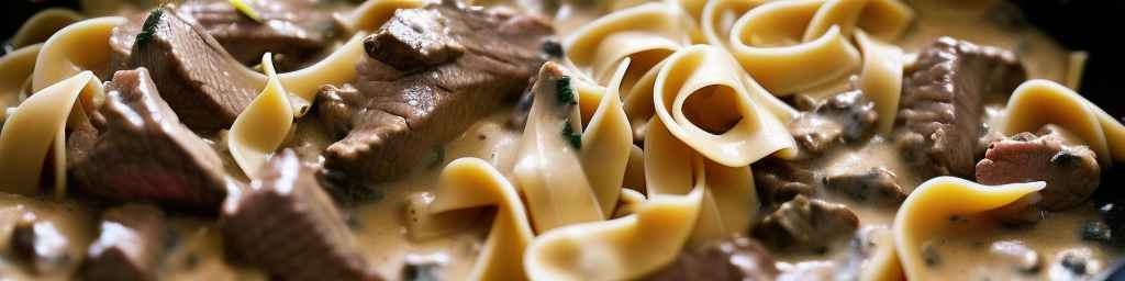 Beef Stroganoff with Provolone