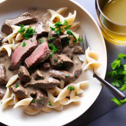 Beef Stroganoff with White Wine