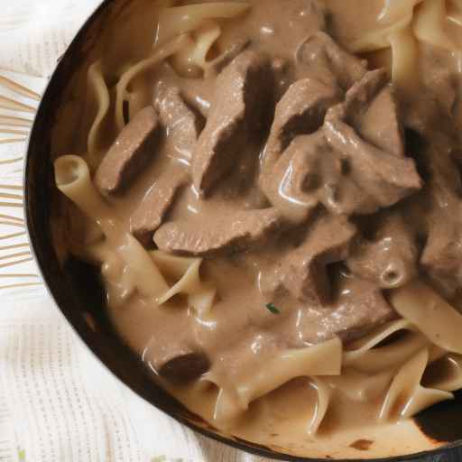 Beef Stroganoff with Worcestershire Sauce