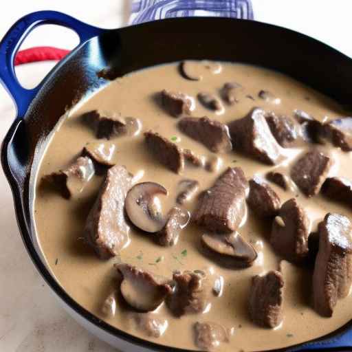 Beef Tips in Mushroom Cream Sauce