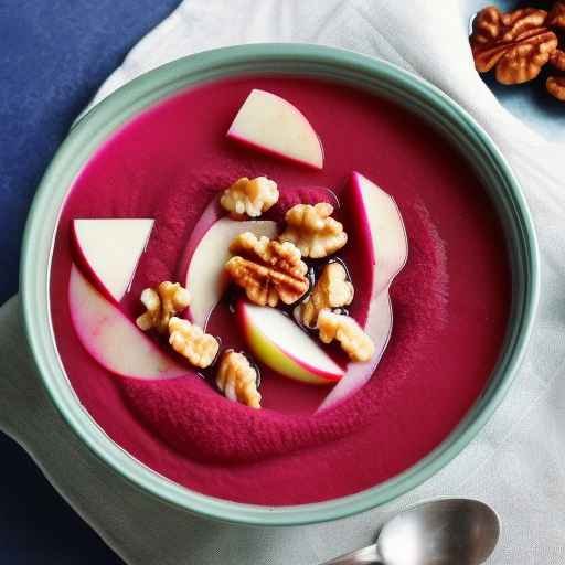 Beet and Apple Borscht with Walnuts and Honey