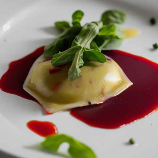 Beet and Goat Cheese Ravioli with Brown Butter Sauce