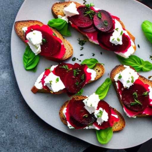 Beetroot and Goat Cheese Bruschetta