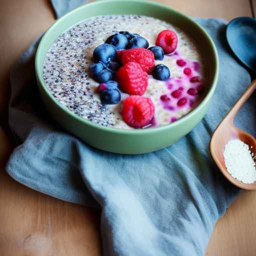 Berry chia seed porridge