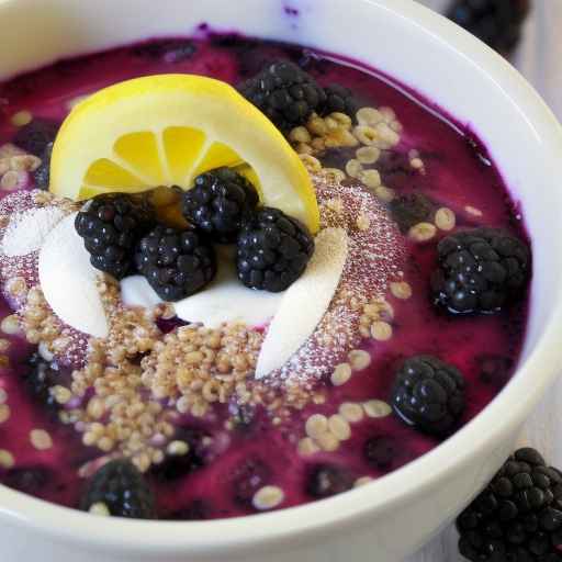 Blackberry and Lemon Porridge with Buckwheat