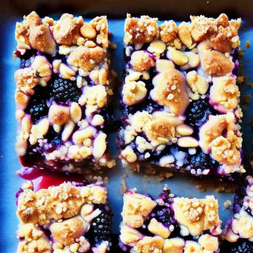 Blackberry Peach Crumble Bars