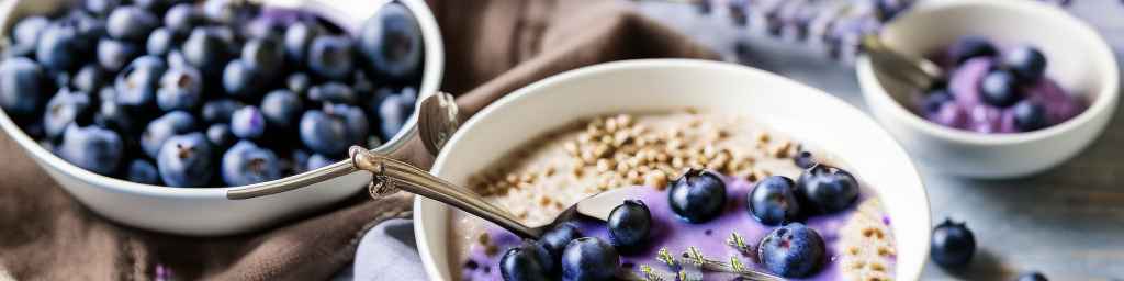 Blueberry and Lavender Porridge with Buckwheat