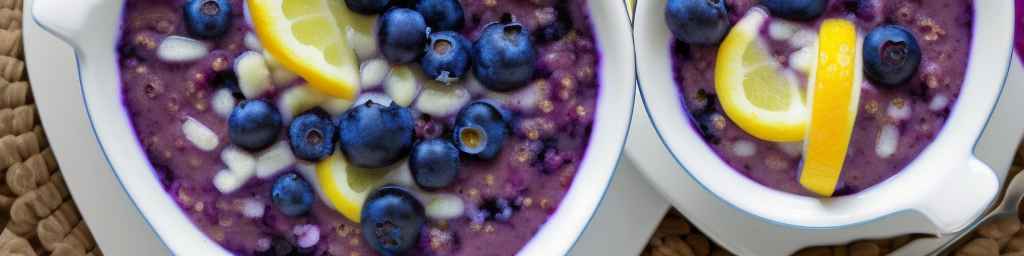 Blueberry and lemon porridge