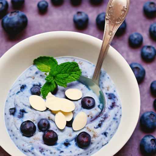 Blueberry and mint porridge