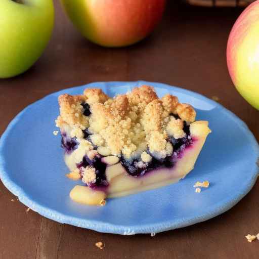 Blueberry and Peach Crumb Pie with Apples