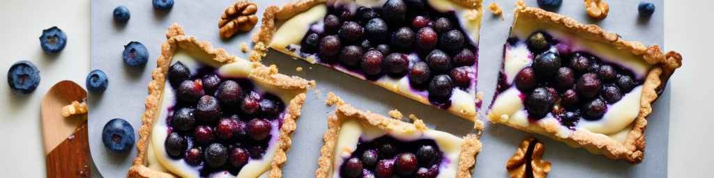 Blueberry and Walnut Tart