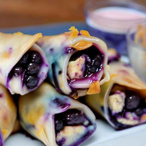 Blueberry Cheesecake Egg Rolls