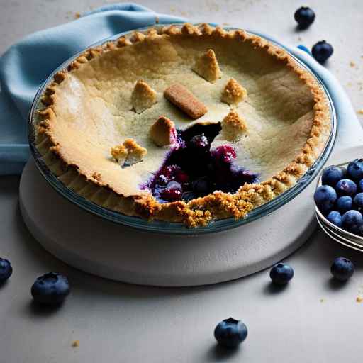 Blueberry Pie with Spiced Cookie Crust