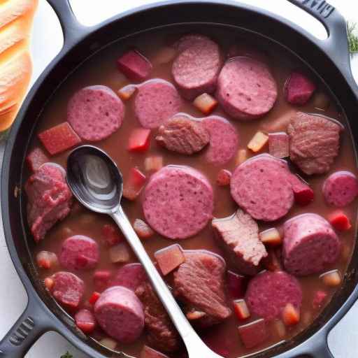 Borscht with Beef and Kielbasa