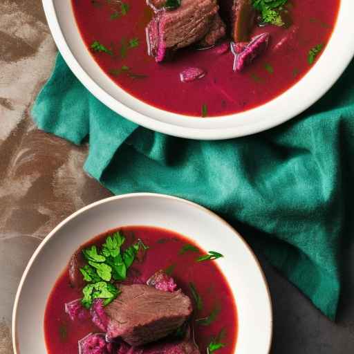 Borscht with Lamb and Barley