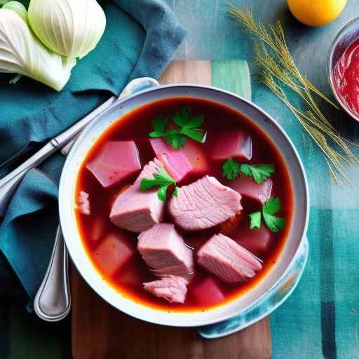 Borscht with Pork and Cabbage