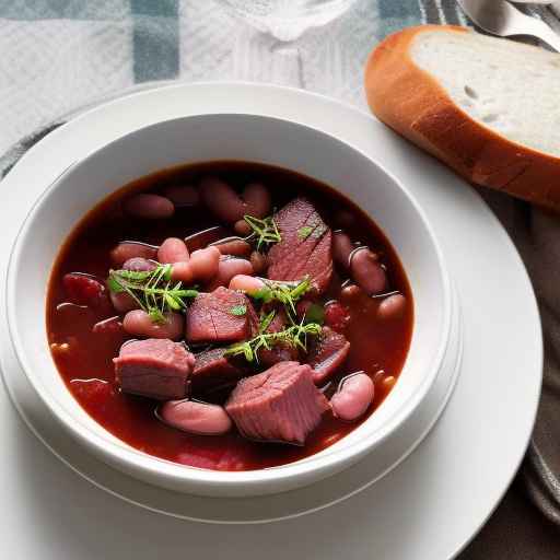 Borscht with Smoked Pork and Beans