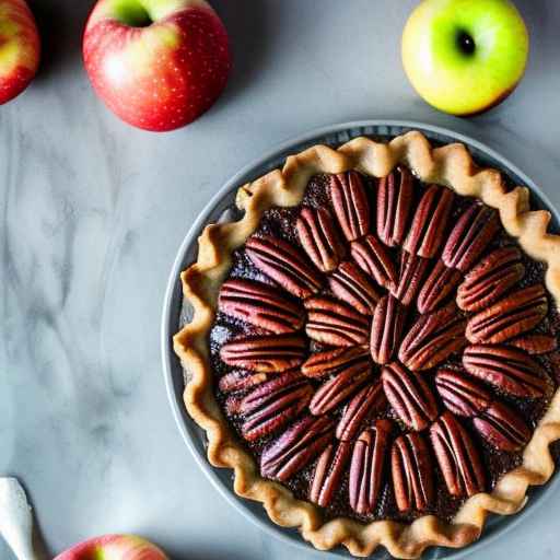 Bourbon Chocolate Pecan Pie with Apples