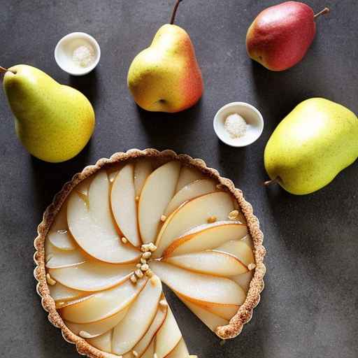 Bourbon Pear and Hazelnut Tart