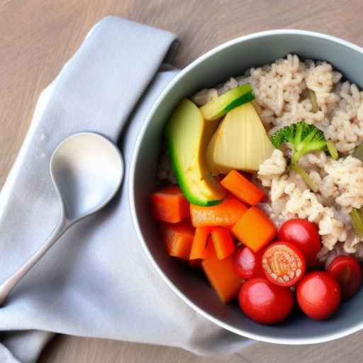 Breakfast Bowl with Brown Rice and Vegetables