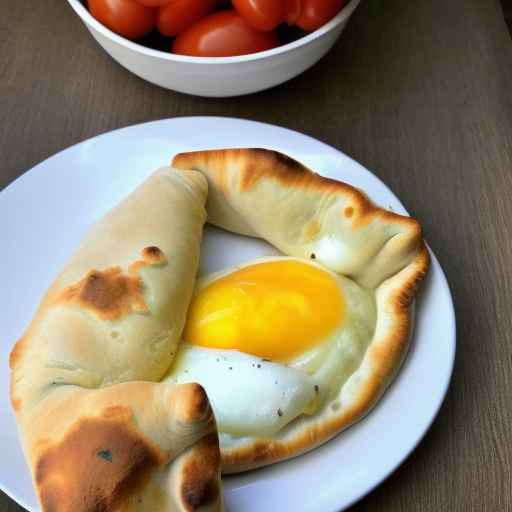 Breakfast Calzone with Mozzarella Cheese, Eggs, and Sausage