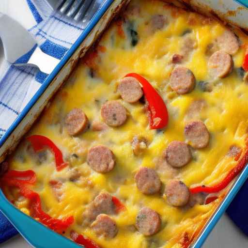 Breakfast Casserole with Sausage and Peppers