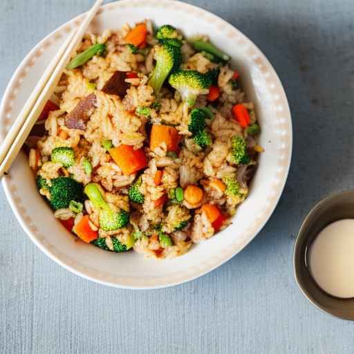 Breakfast Fried Rice with Vegetables