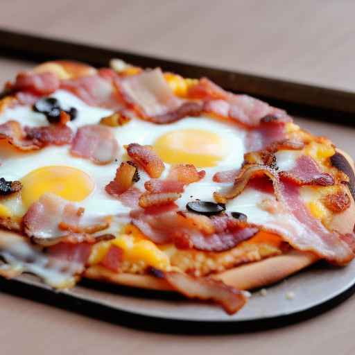 Breakfast Pizza with Bacon and Cheese