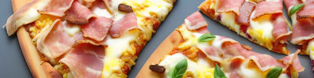 Breakfast Pizza with Ham and Cheese