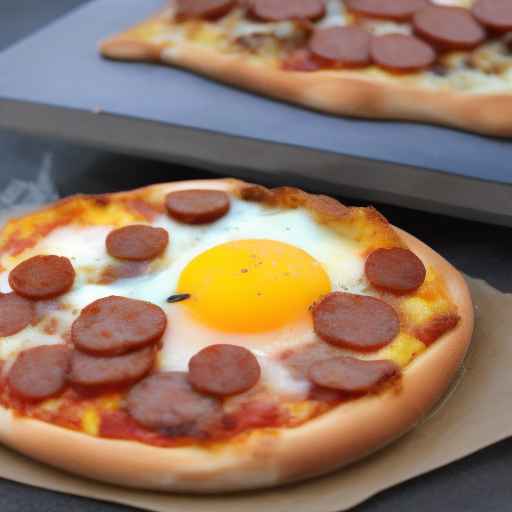 Breakfast Pizza with Sausage and Egg