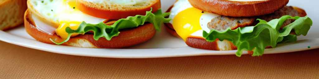 Breakfast Sandwich with Sausage and Egg