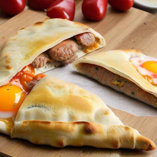 Breakfast Sausage and Egg Calzone