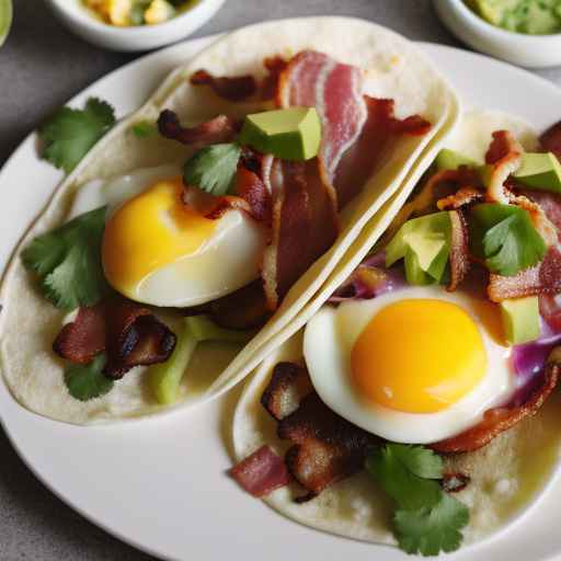 Breakfast Tacos with Bacon and Egg