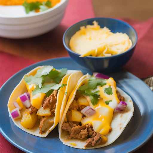 Breakfast Tacos with Potatoes and Cheese