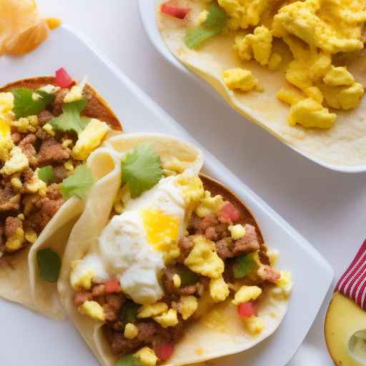 Breakfast Tacos with Scrambled Eggs and Cheese