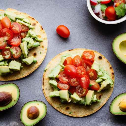 Breakfast Tostadas with Avocado and Tomato