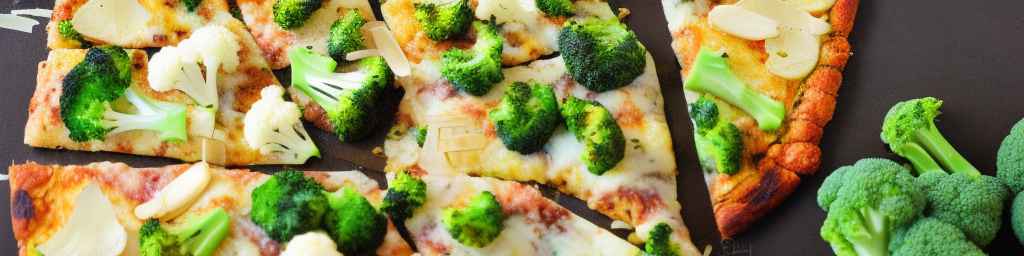 Broccoli and Cauliflower Pizza with Garlic and Parmesan