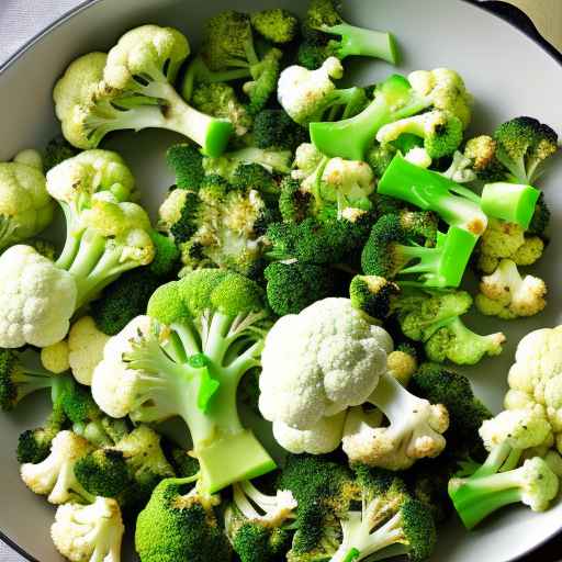 Broccoli and cauliflower with garlic and Parmesan