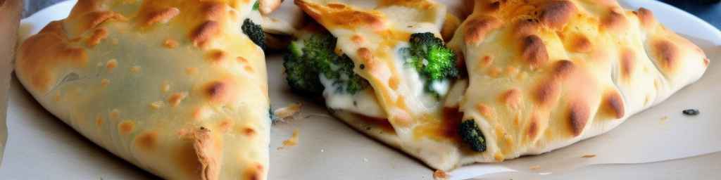 Broccoli and Cheddar Calzone with Mozzarella Cheese