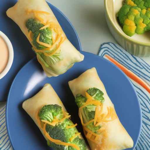 Broccoli and cheddar egg rolls