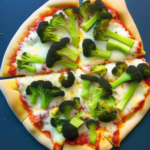 Broccoli and cheese folded pizza