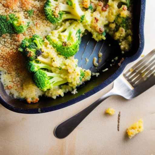 Broccoli Cheddar Quinoa Gratin