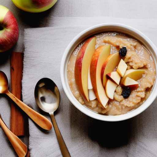 Brown sugar and apple porridge